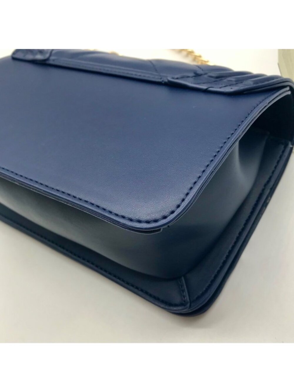 Valentino Orlandi Navy Blue Faux Leather Crossbody Bag - Picture 8 of 11